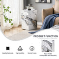 Compact Mdf Coffee Table: 11.81X11.81X19.69 Inches, Stylish Texture Design White Mdf