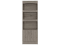 Bookcase Denver,Metal Hardware, Light Gray Finish Light Gray Particle Board