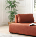 One Piece Morden Sofa Counch 3 Seater Minimalist Sofa For Living Room Lounge Home Office Orange Orange Upholstered