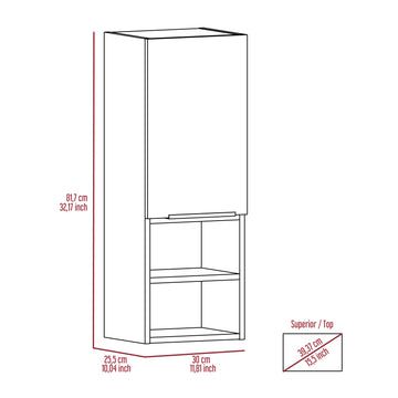 Medicine Cabinet Hazelton,Bathroom, Smokey Oak Finish Gray Particle Board