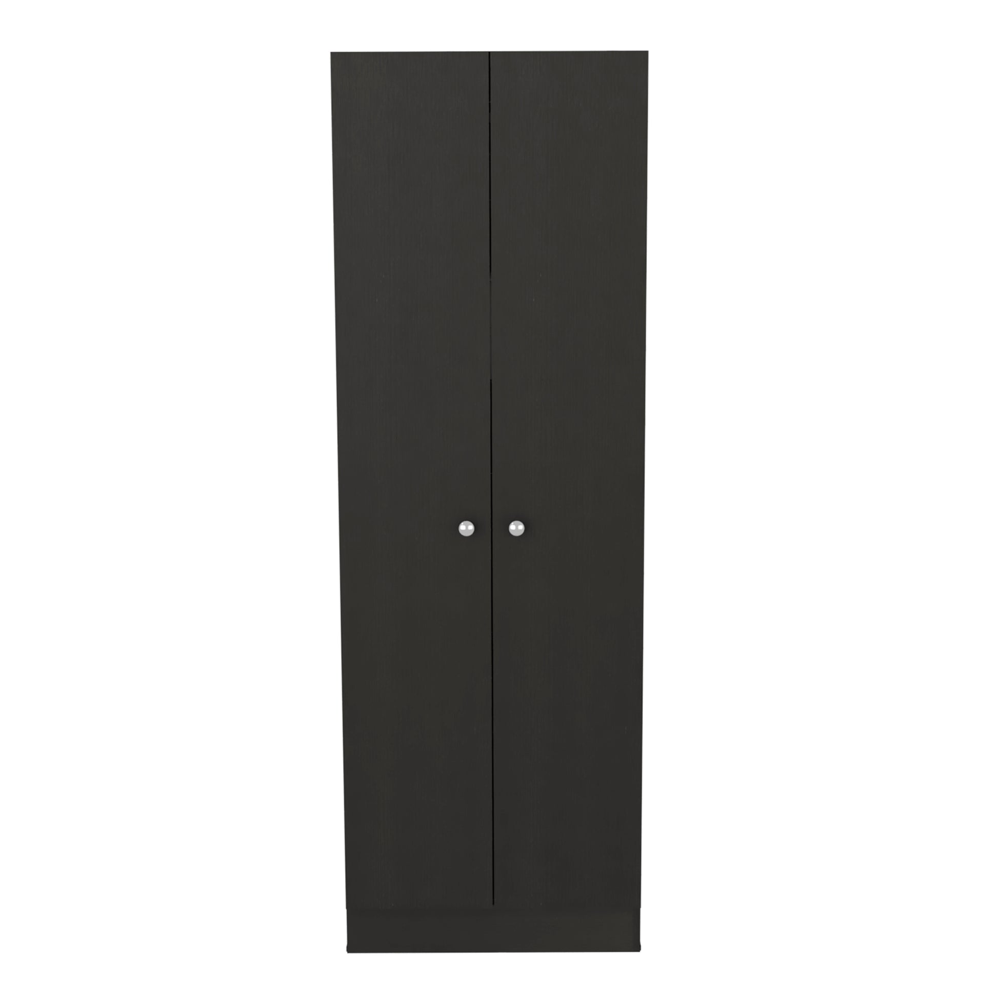 Storage Cabinet Pipestone, Double Door, Black Wengue Finish Black Particle Board