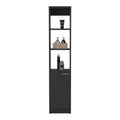 Linen Cabinet Emmett, Two Interior Shelves, Black Wengue Finish Black Particle Board