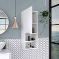 Medicine Cabinet Hazelton, Open And Interior Shelves, White Finish White Particle Board