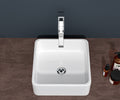 15X15 Inch White Ceramic Square Vessel Bathroom Sink White Ceramic