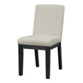 5 Piece Dining Set Retro Round Table With 4 Upholstered Chairs For Living Room, Dining Room Black Black Rubber Wood
