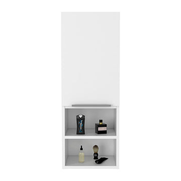 Medicine Cabinet Hazelton, Open And Interior Shelves, White Finish White Particle Board