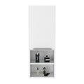 Medicine Cabinet Hazelton, Open And Interior Shelves, White Finish White Particle Board