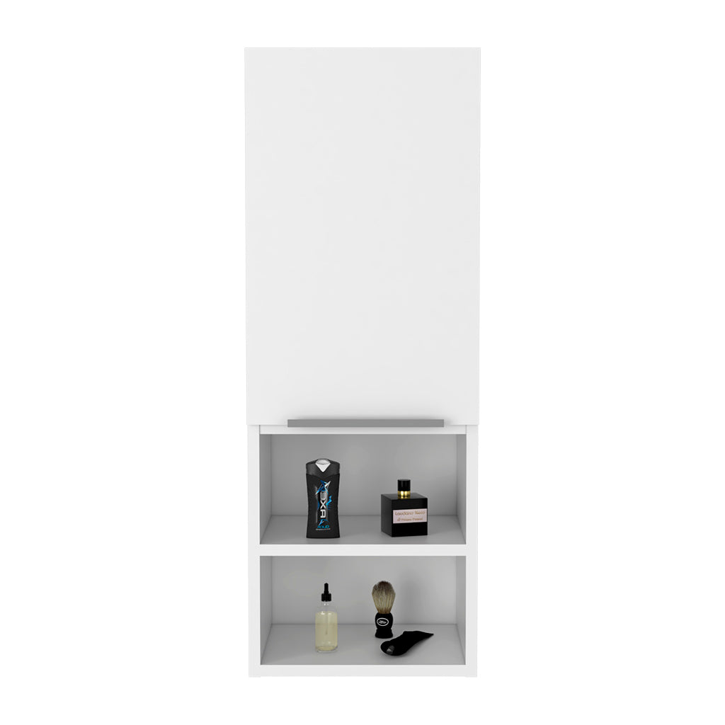 Medicine Cabinet Hazelton, Open And Interior Shelves, White Finish White Particle Board