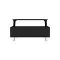 Lift Top Coffee Annapolis, Storage Compartment, Black Wengue Finish Black Particle Board