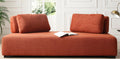 One Piece Morden Sofa Counch 3 Seater Minimalist Sofa For Living Room Lounge Home Office Orange Orange Upholstered