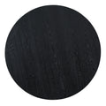 5 Piece Dining Set Retro Round Table With 4 Upholstered Chairs For Living Room, Dining Room Black Black Rubber Wood
