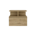 Floating Nightstand Flopini, One Drawer, Macadamia Finish Beige Particle Board