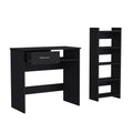 Home Office Set Caldwell, Keyboard Tray, Black Wengue Finish Black Particle Board