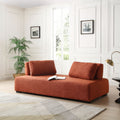 One Piece Morden Sofa Counch 3 Seater Minimalist Sofa For Living Room Lounge Home Office Orange Orange Upholstered