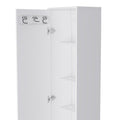 Storage Cabinet Buccan, Five Shelves, White Finish White Particle Board