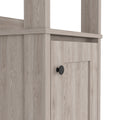 Linen Cabinet Jannes, Two Open Shelves, Single Door, Light Gray Finish Light Gray Particle Board