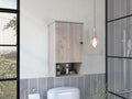 Medicine Cabinet Porto, Two Internal Shelves, Light Gray Finish Light Gray Particle Board