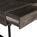 Lift Top Coffee Table With Drawer Vezu, Dark Walnut Finish Brown Particle Board
