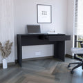 Computer Desk Harrisburg, One Drawer, Black Wengue Finish Black Particle Board