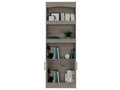 Bookcase Denver,Metal Hardware, Light Gray Finish Light Gray Particle Board