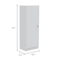 Pantry Miami, Single Door Cabinet, White Finish White Particle Board