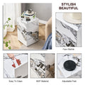 Compact Mdf Coffee Table: 11.81X11.81X19.69 Inches, Stylish Texture Design White Mdf
