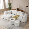 L Shape Sectional Sofa, Beige Left Facing Chaise Beige Fabric