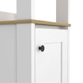 Linen Cabinet Jannes, Two Open Shelves, Single Door, Light Oak White Finish Light Oak Particle Board