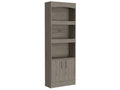 Bookcase Denver,Metal Hardware, Light Gray Finish Light Gray Particle Board