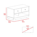 Storage Bench Beji, Lower Shelf, Two Drawers, Black Wengue Finish Black Particle Board