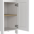 Linen Cabinet Jannes, Two Open Shelves, Single Door, Light Oak White Finish Light Oak Particle Board