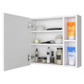 Medicine Cabinet Viking, Three Internal Shelves, Single Door, Two External Shelves, White Finish White Particle Board