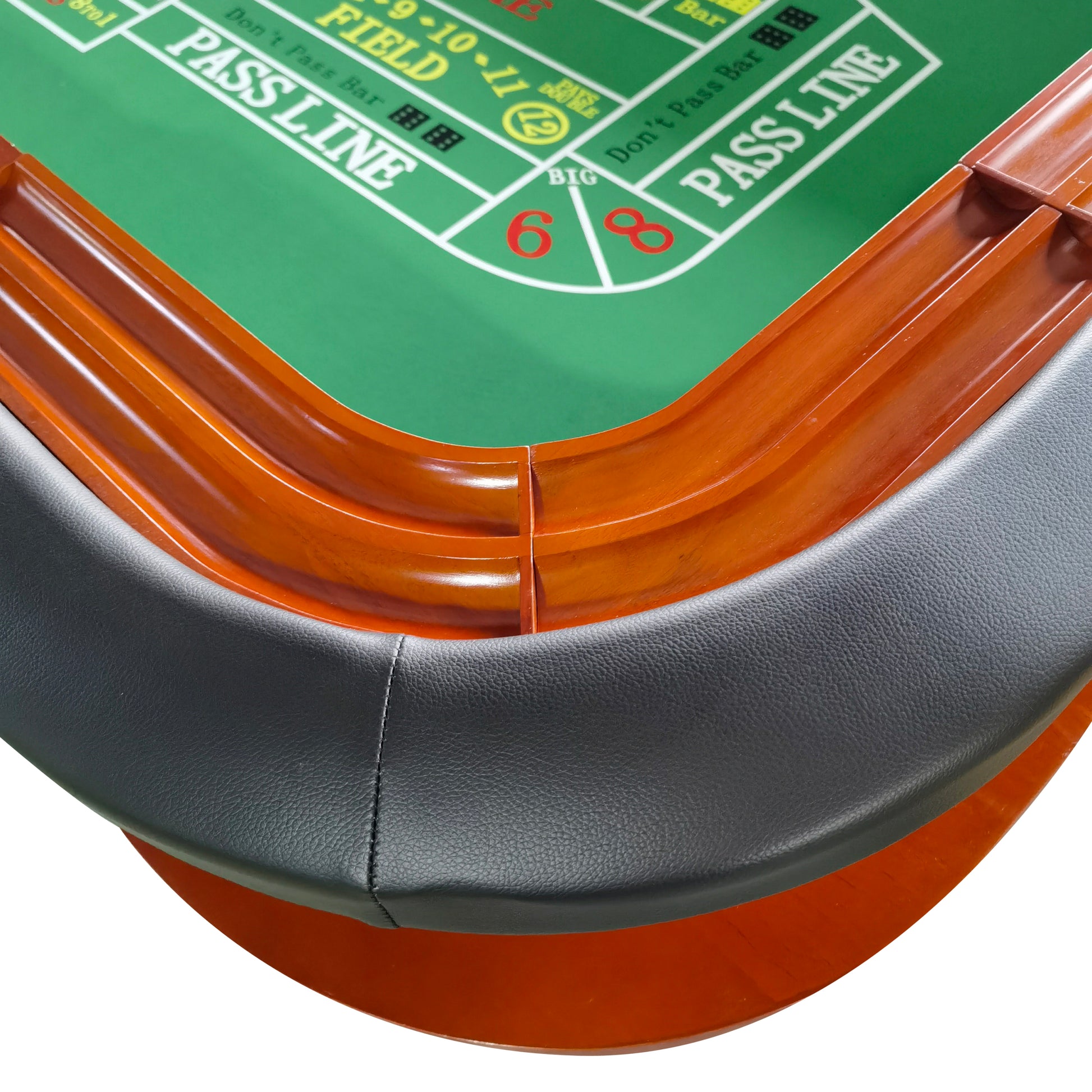 93" Classic Craps Dice Game Poker Table Green Green Wood