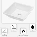 16X16 Inch White Ceramic Square Vessel Bathroom Sink White Ceramic