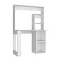 Desk Ryndon, Hutch, White Finish White Particle Board