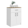 Pantry Cabinet Netal, One Drawer, White Light Oak Finish White Light Oak Particle Board