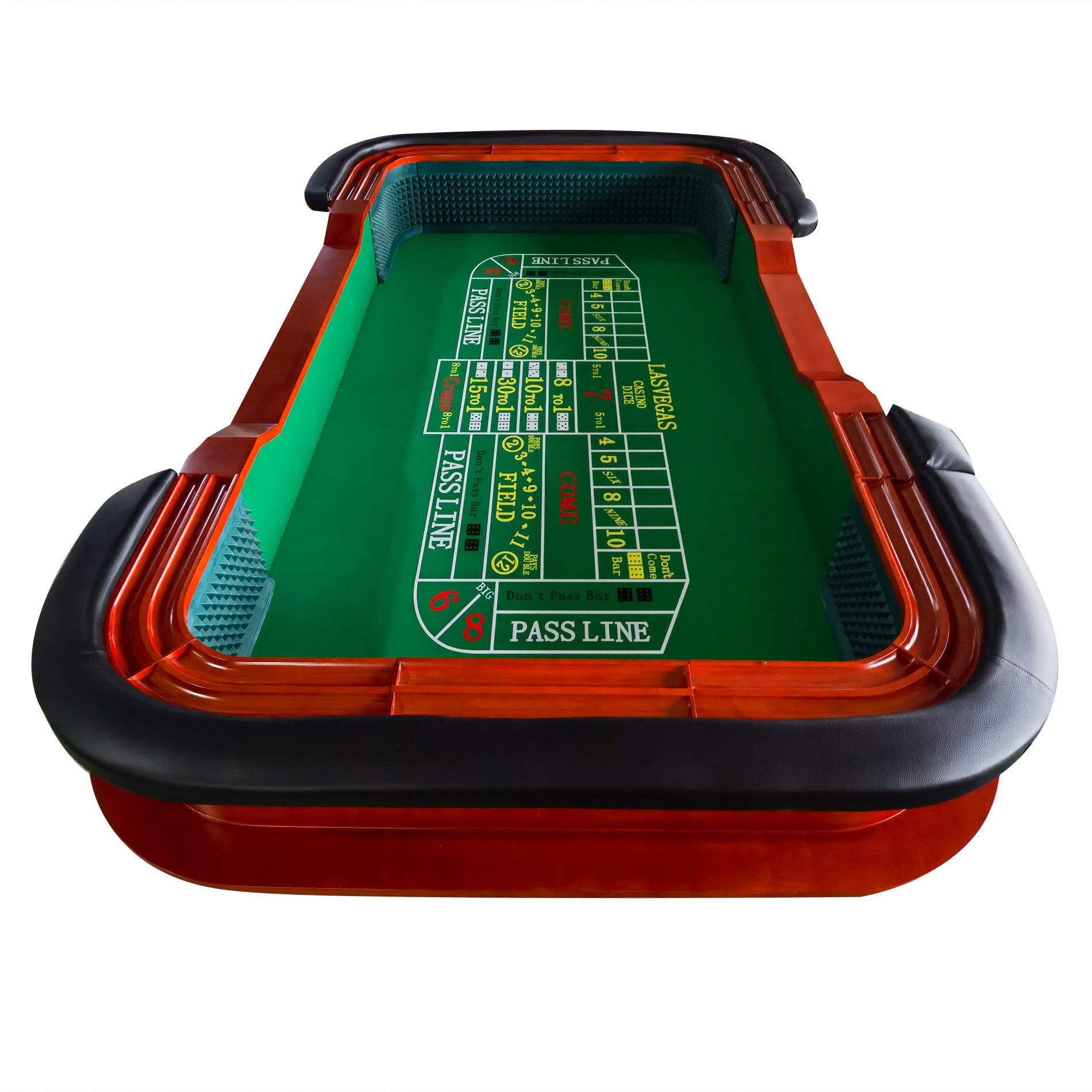 93" Classic Craps Dice Game Poker Table Green Green Wood