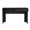 Computer Desk Harrisburg, One Drawer, Black Wengue Finish Black Particle Board