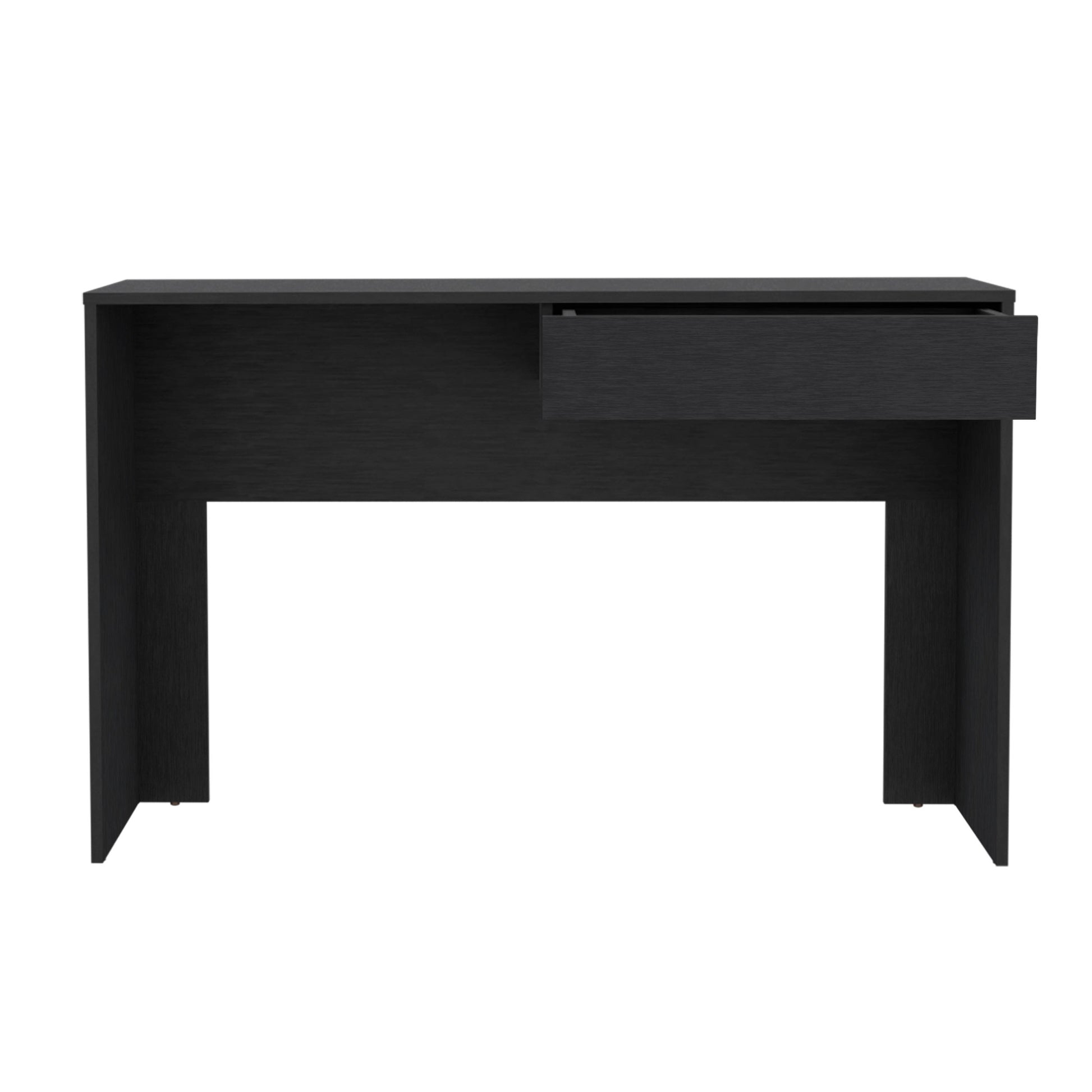 Computer Desk Harrisburg, One Drawer, Black Wengue Finish Black Particle Board