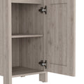 Linen Cabinet Jannes, Two Open Shelves, Single Door, Light Gray Finish Light Gray Particle Board