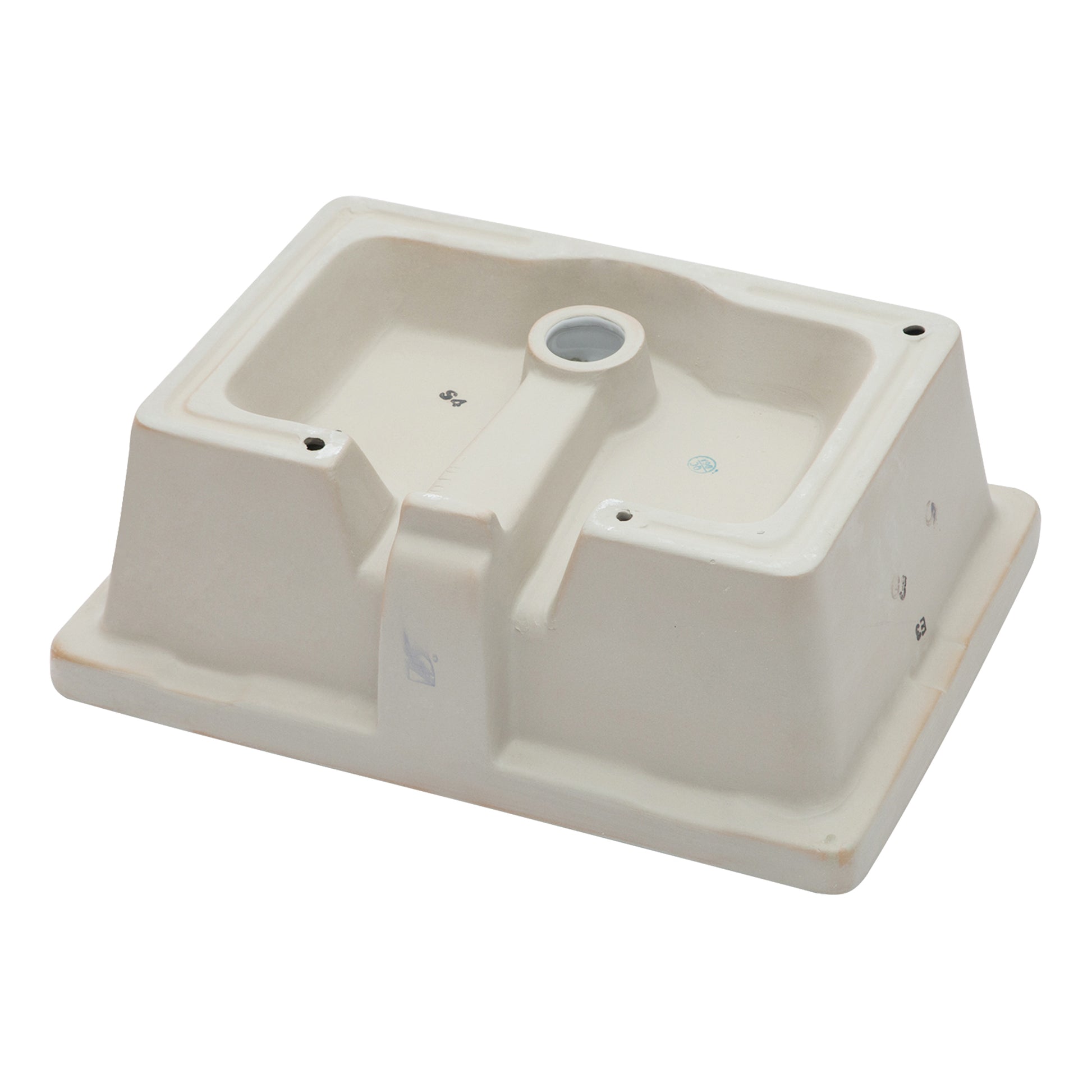 19.5"X14" White Ceramic Rectangular Undermount Bathroom Sink With Overflow White Ceramic