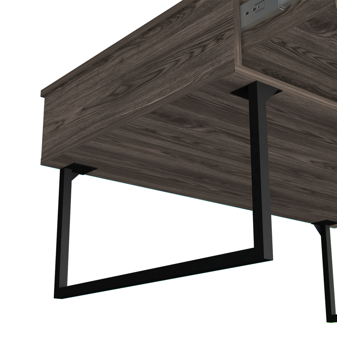 Lift Top Coffee Table With Drawer Vezu, Dark Walnut Finish Brown Particle Board