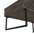 Lift Top Coffee Table With Drawer Vezu, Dark Walnut Finish Brown Particle Board