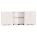 Superior Wall Cabinet Peoria, Four Interior Shelves, White Finish White Particle Board