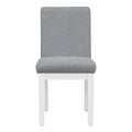 5 Piece Dining Set Retro Round Table With 4 Upholstered Chairs For Living Room, Dining Room Creamy White Cream White Rubber Wood