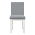 Simple And Modern 4 Piece Upholstered Chairs With White Legs For Living Room, Dining Room White Gray White Gray Rubber Wood