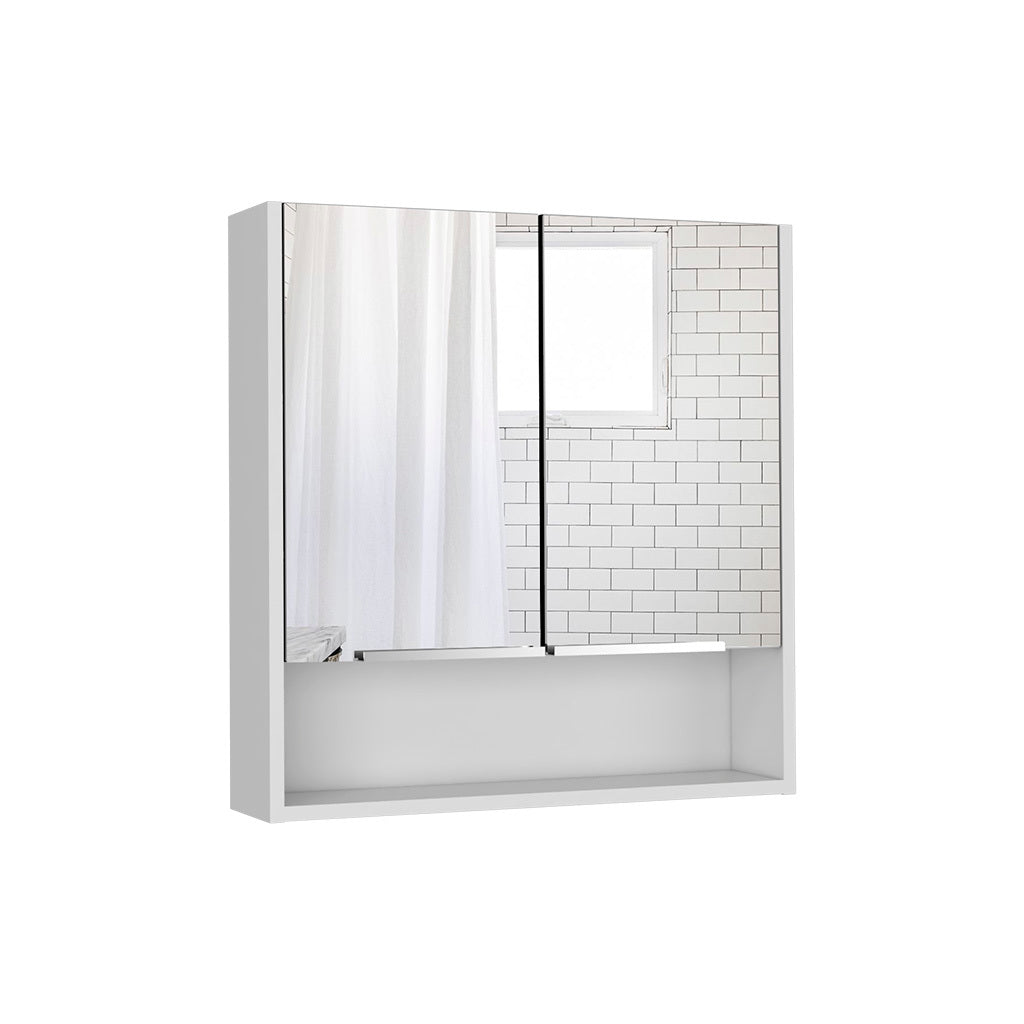 Medicine Cabinet With Mirror Lexington,Three Internal Shelves, White Finish White Particle Board