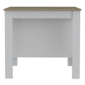 Kitchen Island Antibacterial Dozza,Three Shelves, Light Oak White Finish Light Oak Particle Board