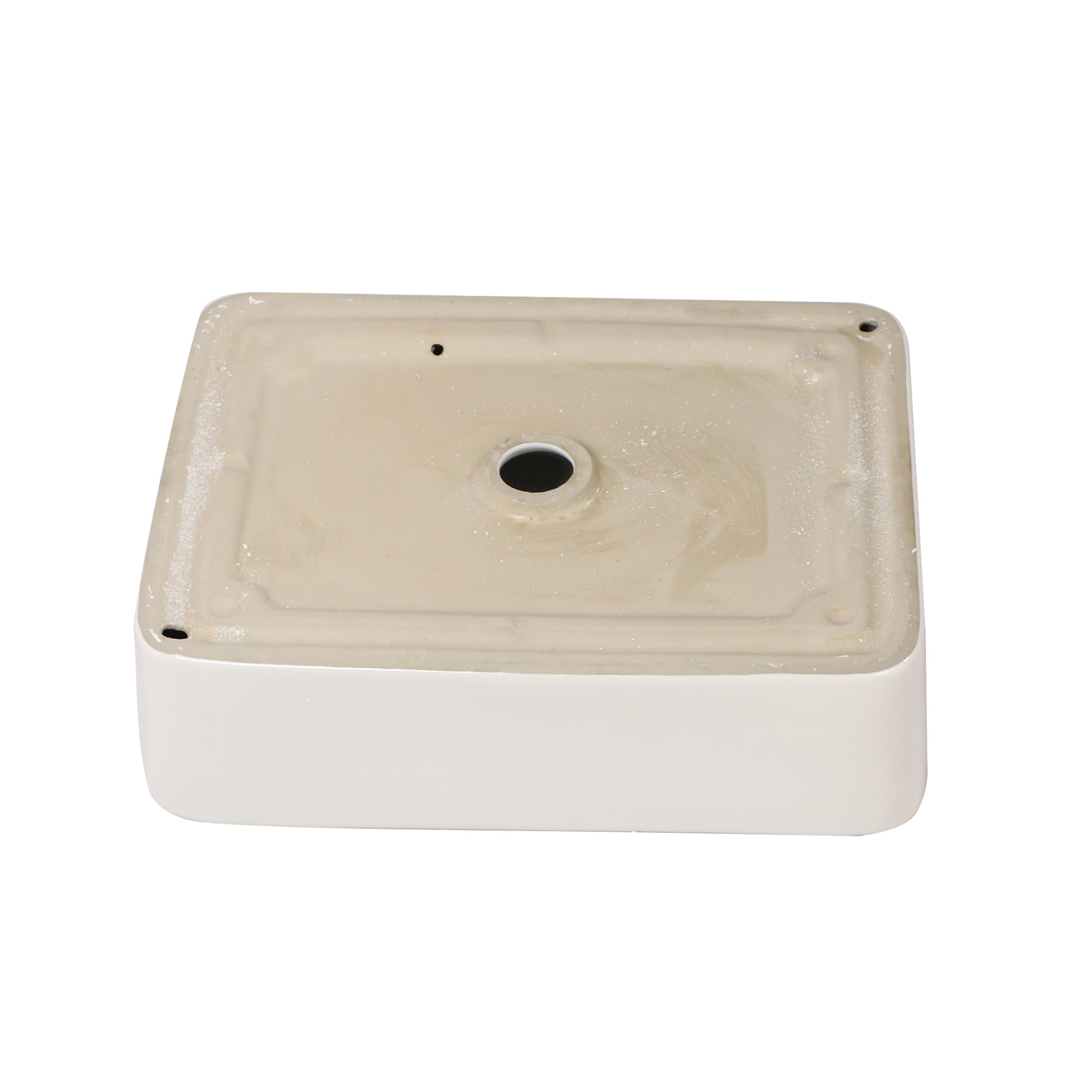 16"X12" White Ceramic Rectangular Vessel Bathroom Sink White Ceramic