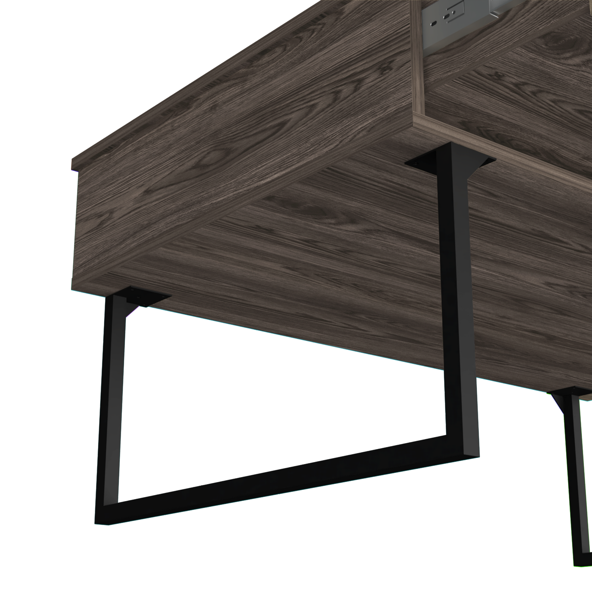 Lift Top Coffee Table With Drawer Vezu, Dark Walnut Finish Brown Particle Board